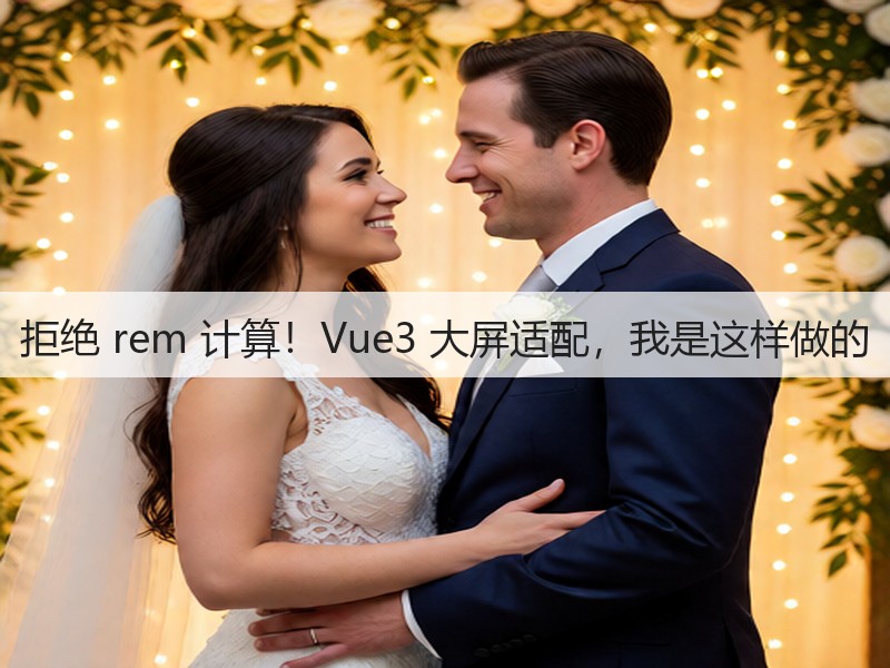 拒绝 rem 计算！Vue3 大屏适配，我是这样做的(图1)