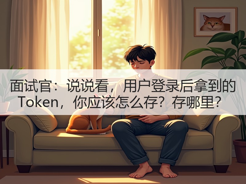 面试官：说说看，用户登录后拿到的 Token，你应该怎么存？存哪里？