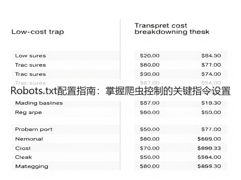 Robots.txt配置指南:掌握爬虫控制的关键指令设置(图2) Robots.txt配置指南:掌握爬虫控制的关键指令设置(图2)