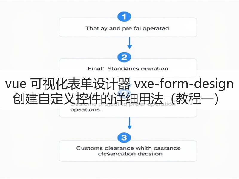 vue 可视化表单设计器 vxe-form-design 创建自定义控件的详细用法（教程一）(图3)