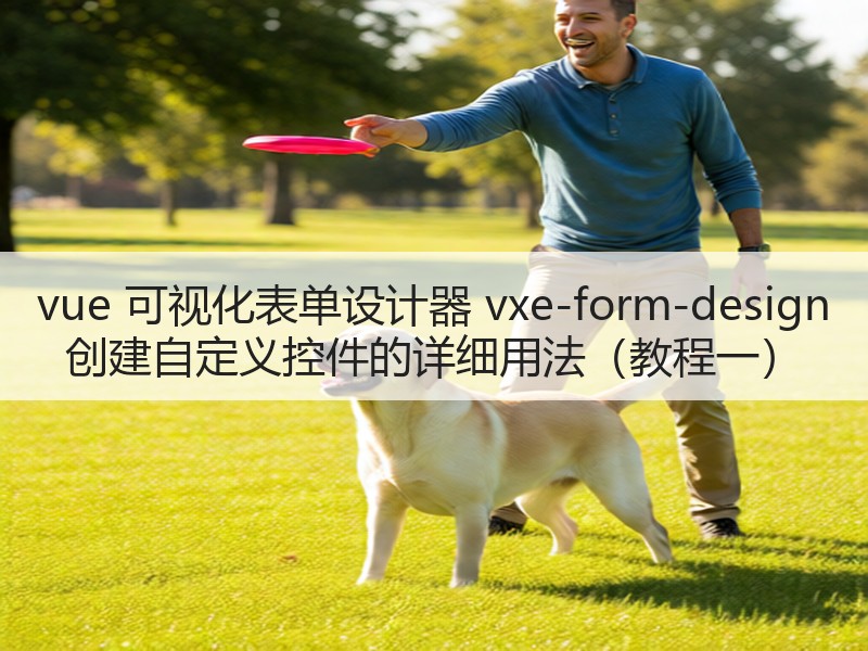 vue 可视化表单设计器 vxe-form-design 创建自定义控件的详细用法（教程一）