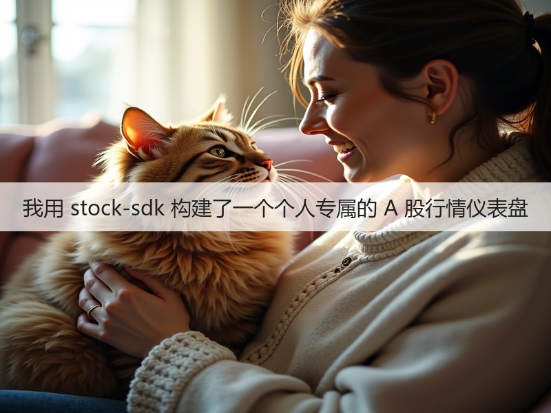我用 stock-sdk 构建了一个个人专属的 A 股行情仪表盘(图1)