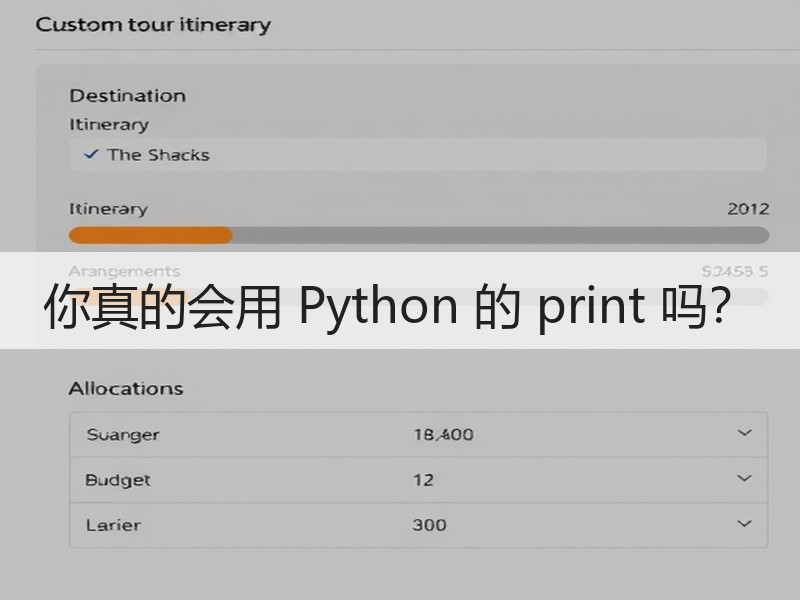 你真的会用 Python 的 print 吗？