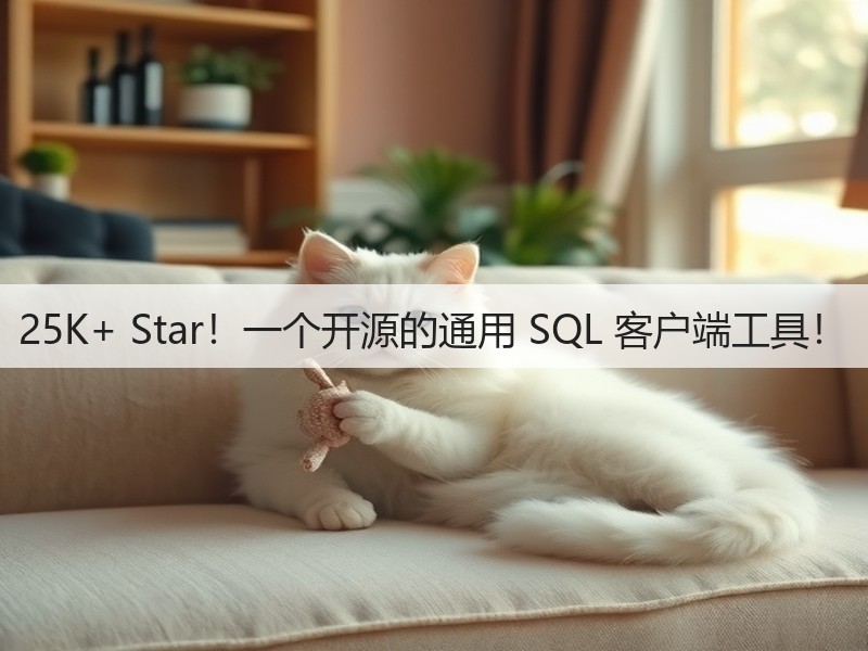 25K+ Star!一个开源的通用 SQL 客户端工具!(图1) 25K+ Star!一个开源的通用 SQL 客户端工具!(图1)