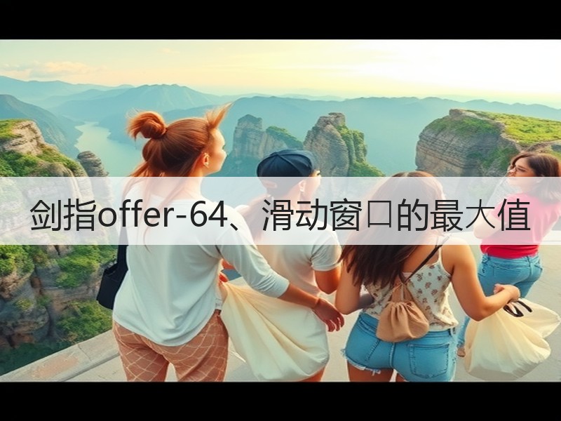 剑指offer-64、滑动窗⼝的最⼤值