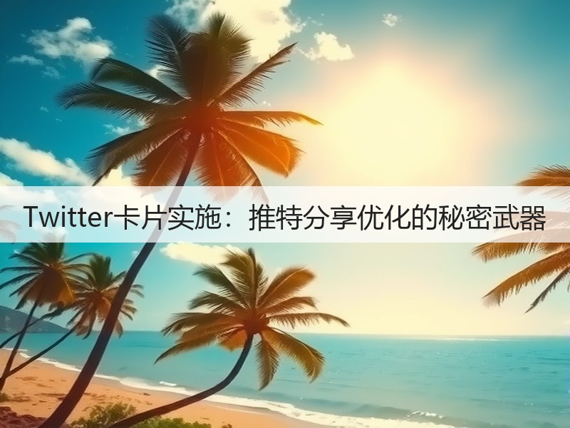 Twitter卡片实施：推特分享优化的秘密武器(图3)