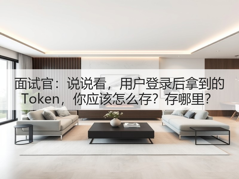 面试官：说说看，用户登录后拿到的 Token，你应该怎么存？存哪里？(图2)