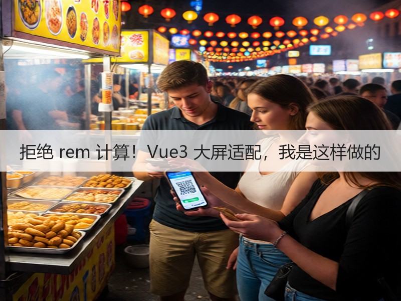 拒绝 rem 计算！Vue3 大屏适配，我是这样做的