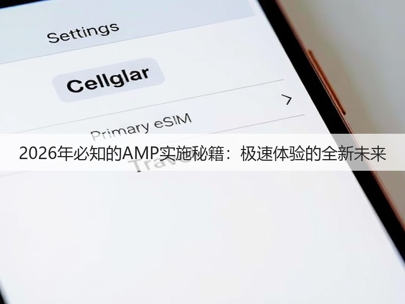 2026年必知的AMP实施秘籍：极速体验的全新未来(图2)