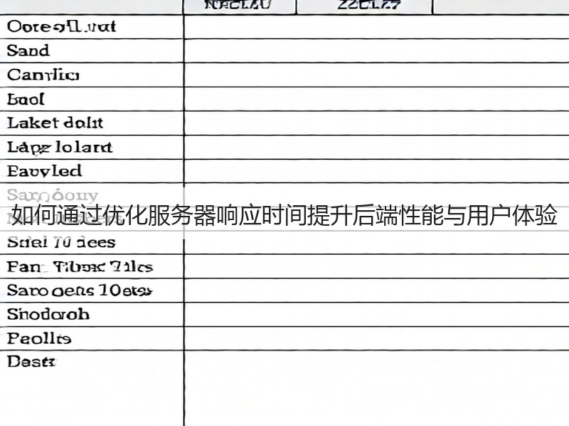 如何通过优化服务器响应时间提升后端性能与用户体验(图3)