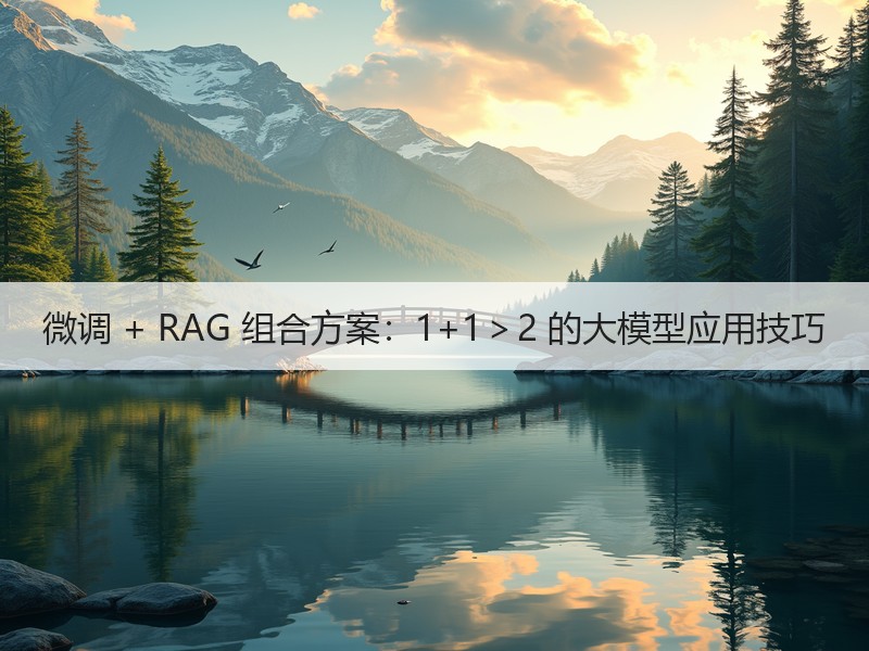微调 + RAG 组合方案：1+1＞2 的大模型应用技巧