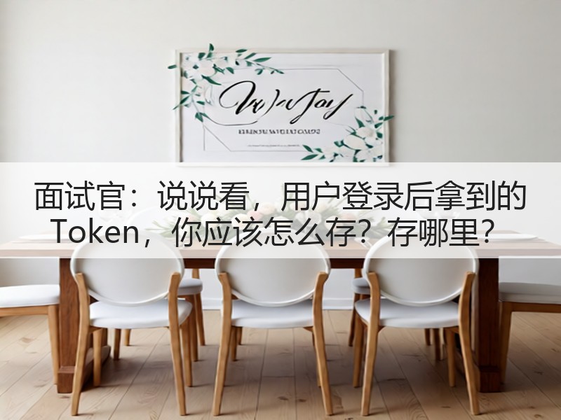 面试官:说说看,用户登录后拿到的 Token,你应该怎么存?存哪里?(图3) 面试官:说说看,用户登录后拿到的 Token,你应该怎么存?存哪里?(图3)