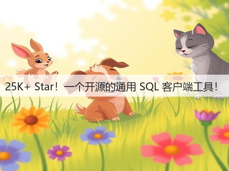 25K+ Star！一个开源的通用 SQL 客户端工具！(图1)