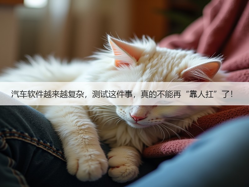汽车软件越来越复杂，测试这件事，真的不能再“靠人扛”了！