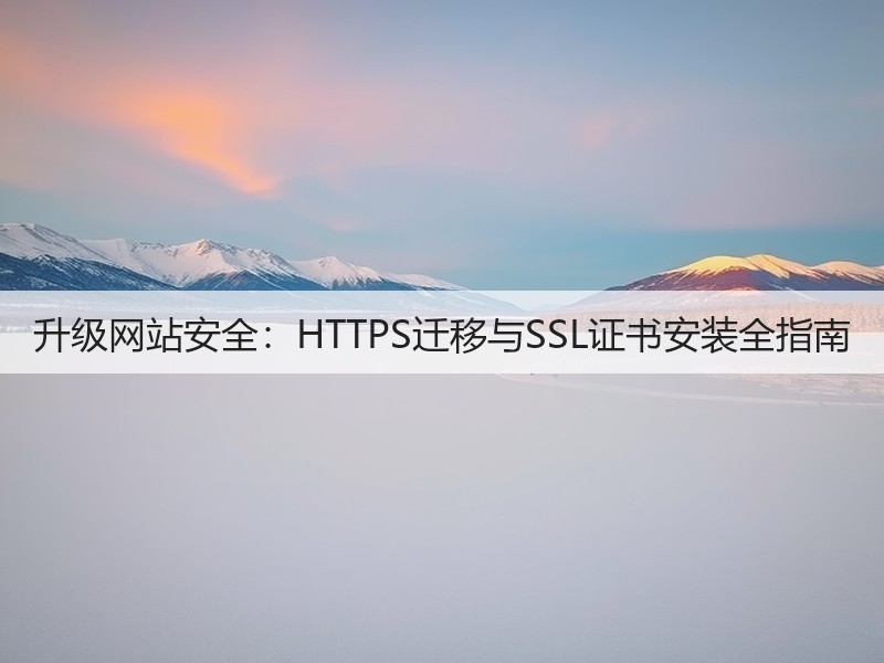 升级网站安全：HTTPS迁移与SSL证书安装全指南(图3)