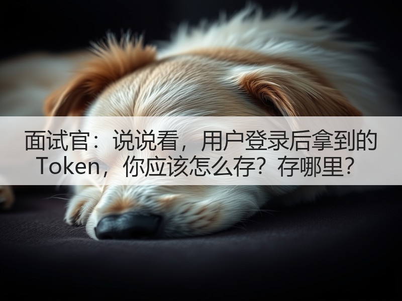 面试官：说说看，用户登录后拿到的 Token，你应该怎么存？存哪里？(图3)