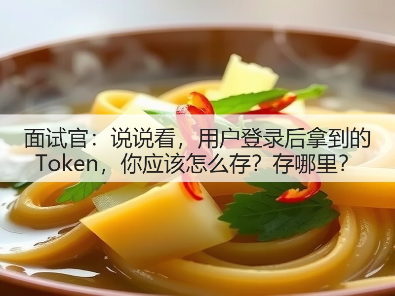面试官：说说看，用户登录后拿到的 Token，你应该怎么存？存哪里？(图1)