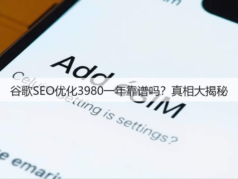 谷歌SEO优化3980一年靠谱吗?真相大揭秘(图3) 谷歌SEO优化3980一年靠谱吗?真相大揭秘(图3)