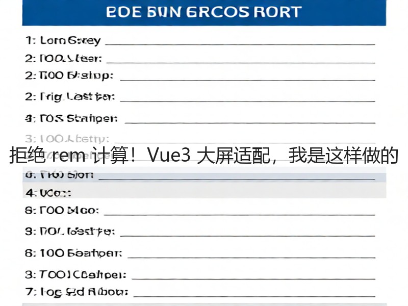 拒绝 rem 计算！Vue3 大屏适配，我是这样做的(图2)