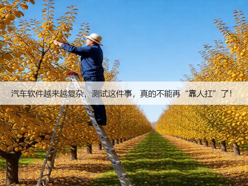 汽车软件越来越复杂，测试这件事，真的不能再“靠人扛”了！