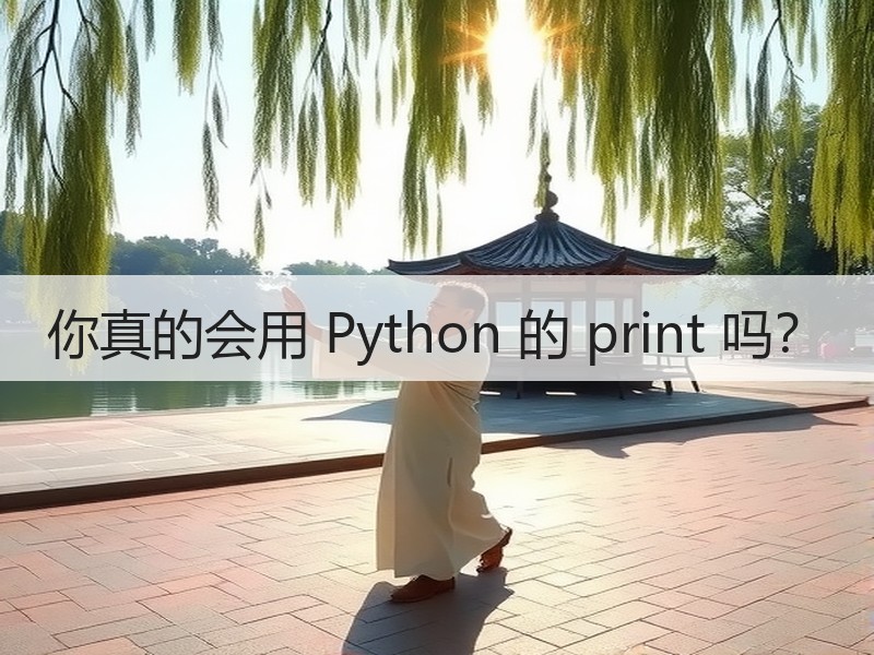 你真的会用 Python 的 print 吗？