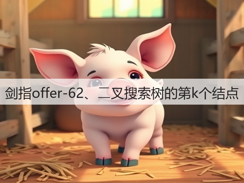剑指offer-62、⼆叉搜索树的第k个结点(图2)