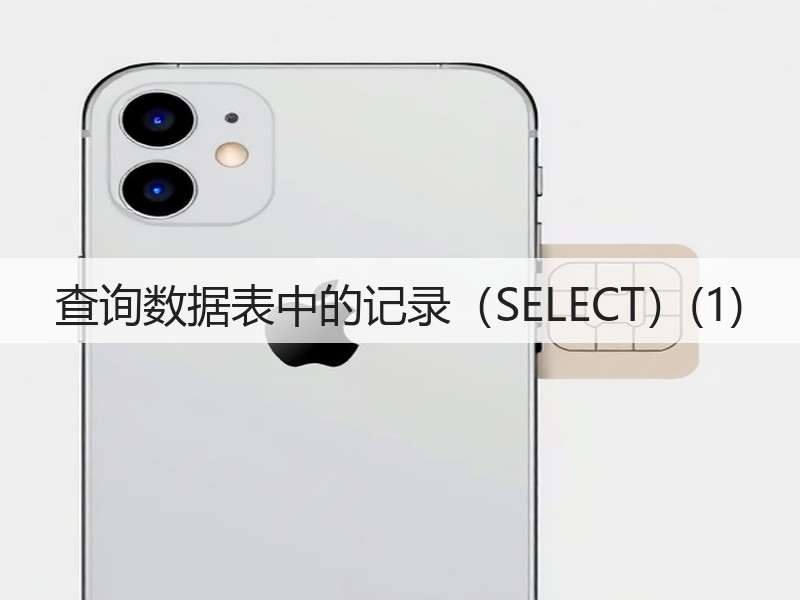 查询数据表中的记录(SELECT)(1)(图3) 查询数据表中的记录(SELECT)(1)(图3)